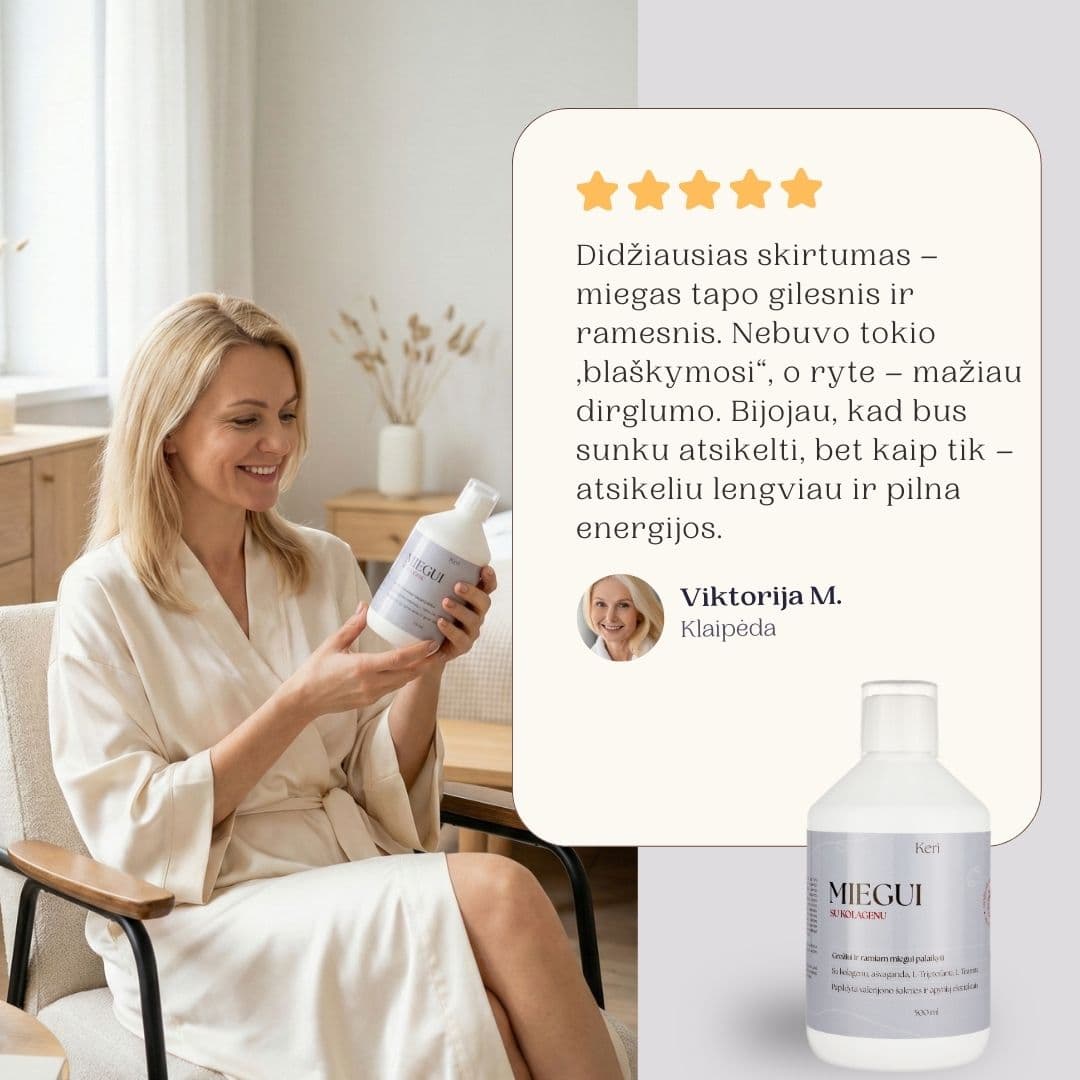 Speciali formulė miegui su 10 000 mg kolageno 3